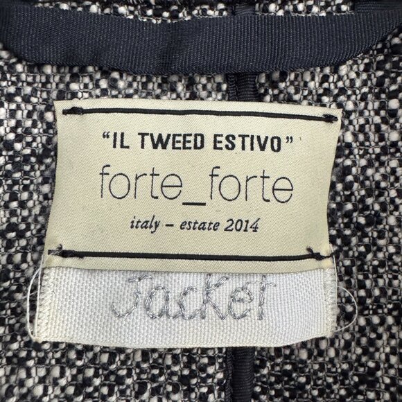Forte.Forte "Il Tweed" Knit Cotton Blazer, size "0" (size XS - Picture 4 of 6